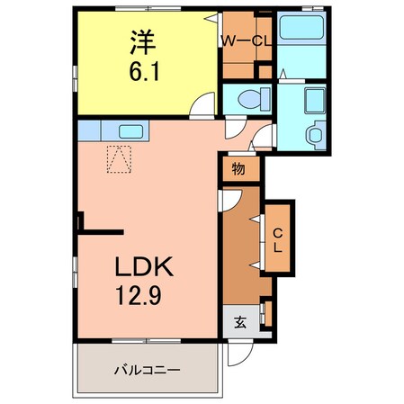 アクサ踏分の物件間取画像